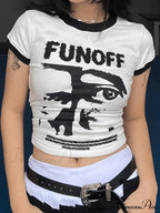 Cropped Patchwork Graceful Pu Crop Top image 1