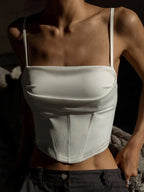 Cropped Sequin Graceful Halter Corset Top image 3