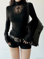 Cross High-neck Knit Top image 4