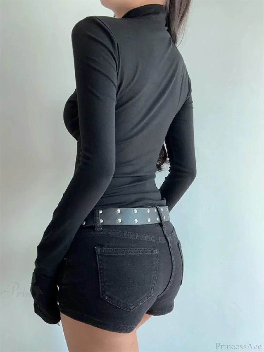 Cross High-neck Knit Top image 5