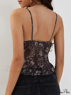 Cross Over Halter Trendy Mesh Crop Cami Top image 13