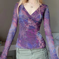Cross V-neck Knit Top image 1