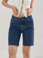 Crossover Asymmetrical Denim Short image 3