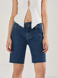 Crossover Asymmetrical Denim Short image 1