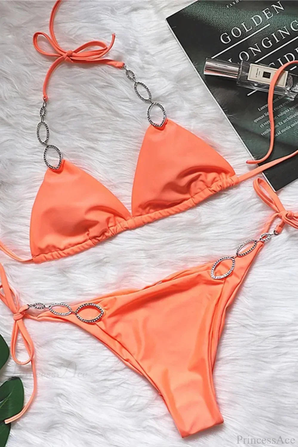 Crystal Diamond Halter Bikini Set image 6