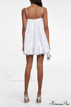 Crystal Trimmed Stylish Scallop Mini Dress image 5