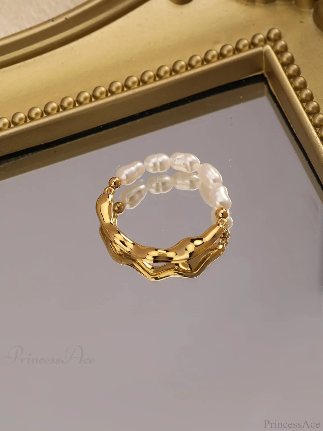 Cultured Pearl Decor Ring image 2