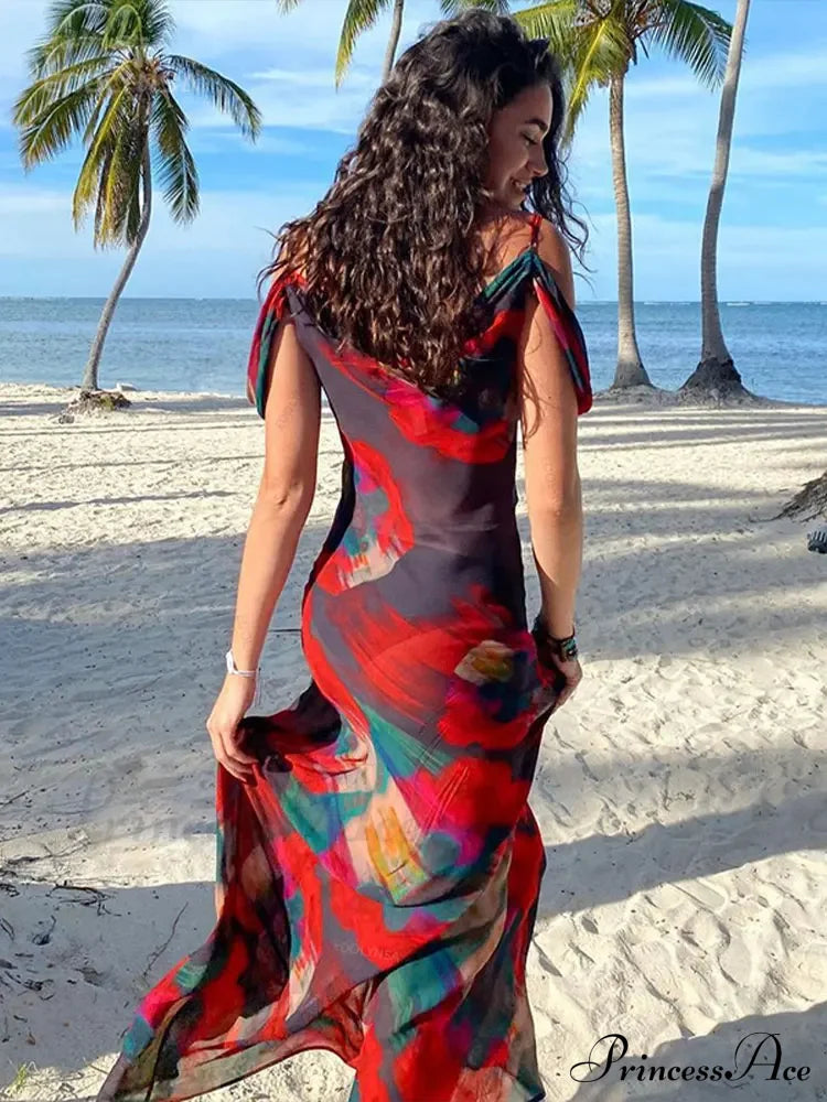 Cut Out Backless Split Maxi Dress image 4