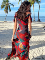 Cut Out Backless Split Maxi Dress image 4