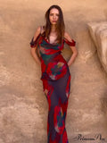 Cut Out Backless Split Maxi Dress image 3