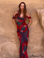 Cut Out Backless Split Maxi Dress image 3