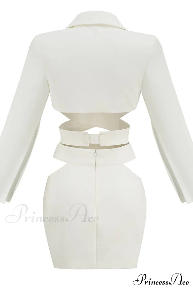 Cut Out Blazer Top Graceful + Mini Skirt Set image 4