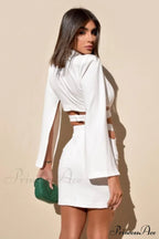 Cut Out Blazer Top Graceful + Mini Skirt Set image 2