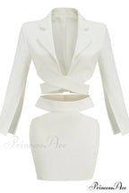Cut Out Blazer Top Graceful + Mini Skirt Set image 3