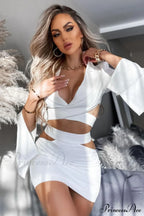 Cut Out Blazer Top Graceful + Mini Skirt Set image 5