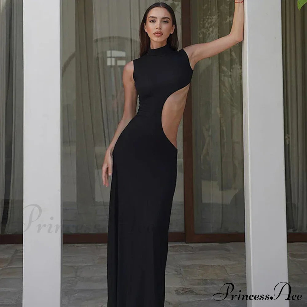 Cut Out Bodycon Tank Maxi Dress image 2