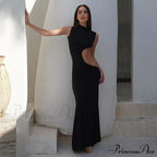 Cut Out Bodycon Tank Maxi Dress image 3