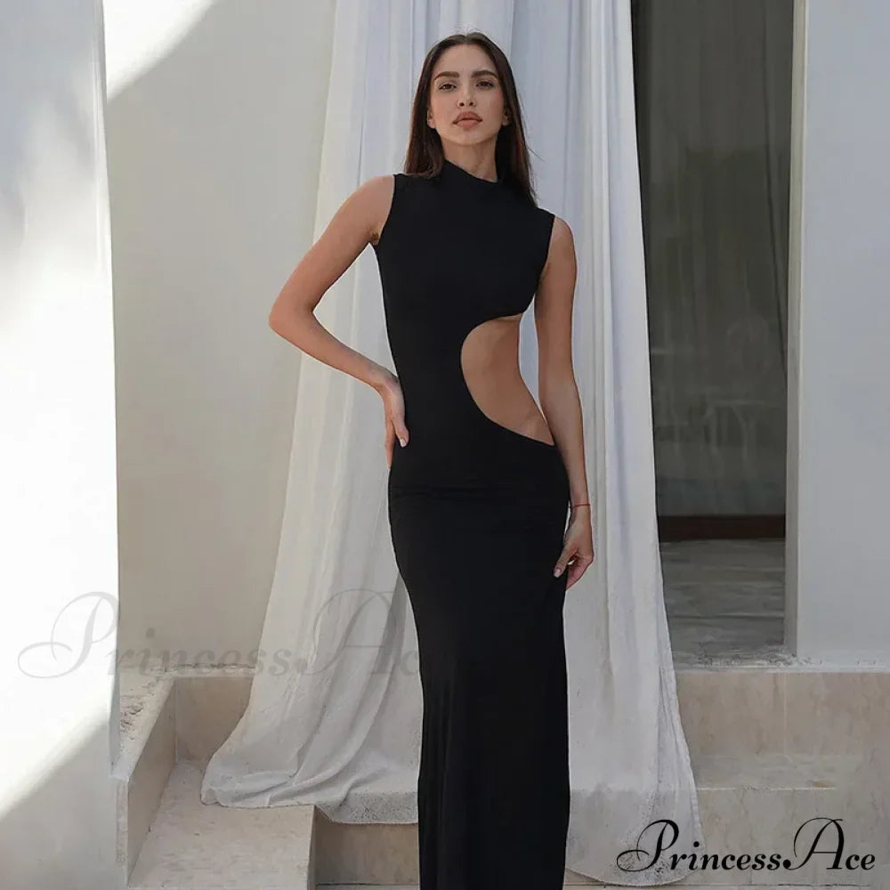 Cut Out Bodycon Tank Maxi Dress image 1