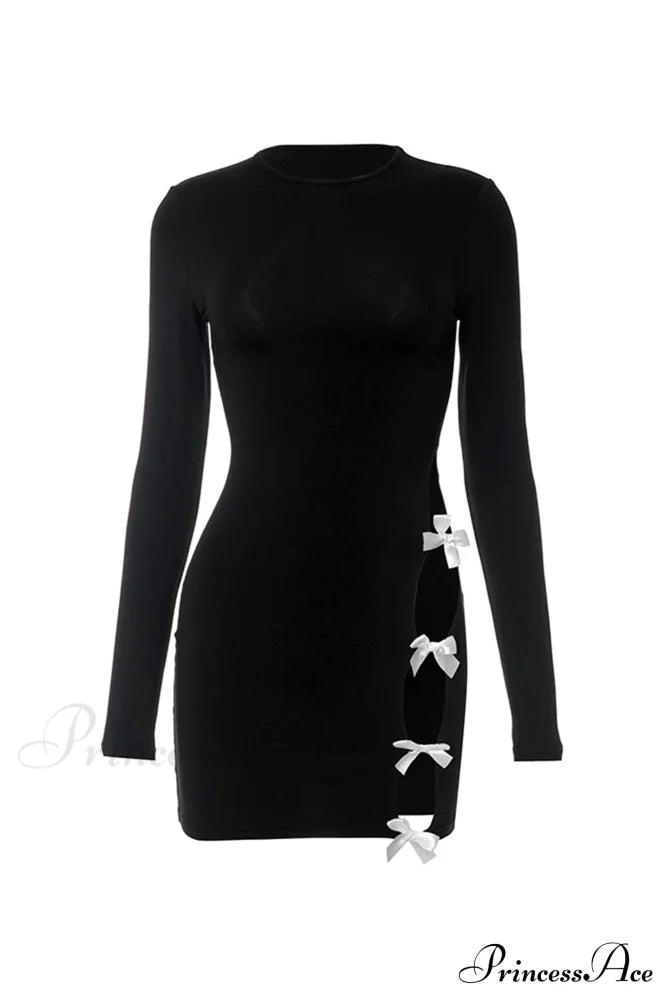 Cut Out Pack Hip Dress with Bow image 4