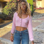 Cute Flower Cable Knit Bishop Classic Sleeve Crop Pullover Sweater - Yellow image 2