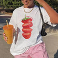 Cute Strawberry Grunge Fruit T-shirt image 1