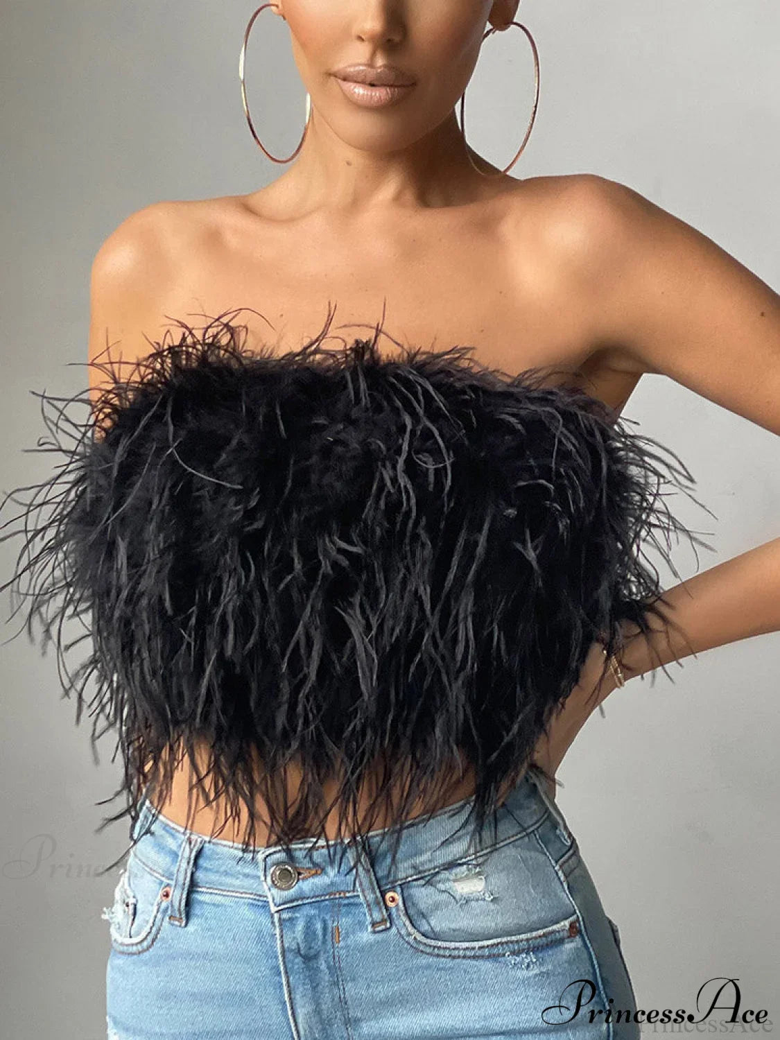 Cute Stylish Fuzzy Crop Top image 7