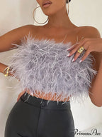 Cute Stylish Fuzzy Crop Top image 4