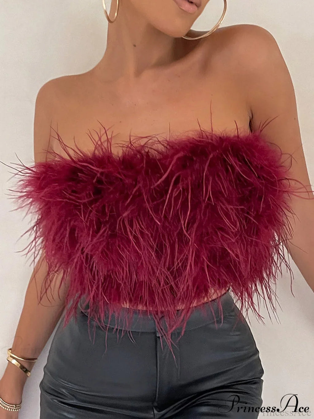 Cute Stylish Fuzzy Crop Top image 12