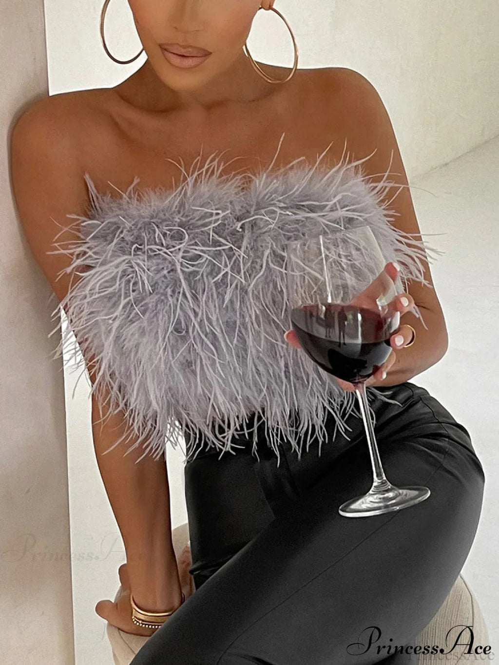Cute Stylish Fuzzy Crop Top image 6