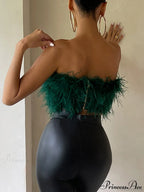 Cute Stylish Fuzzy Crop Top image 3