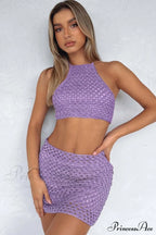 Cutout Crochet Top Charming + Skirt Set image 1