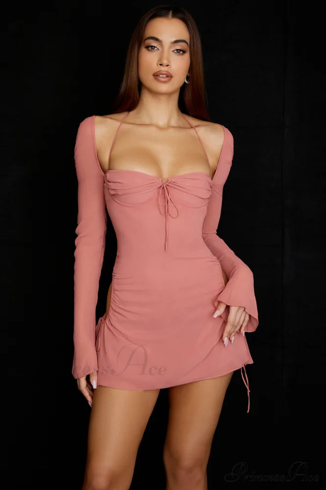 Cutout Halter Stylish Mini Dress image 5