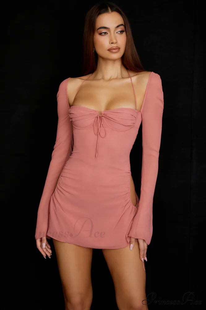 Cutout Halter Stylish Mini Dress image 6