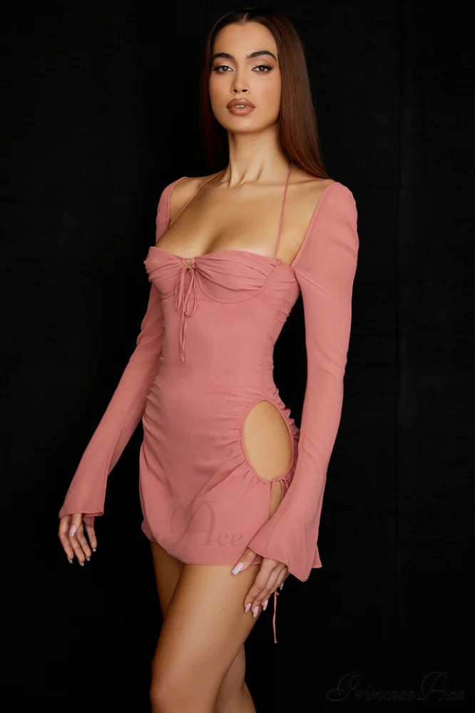 Cutout Halter Stylish Mini Dress image 7