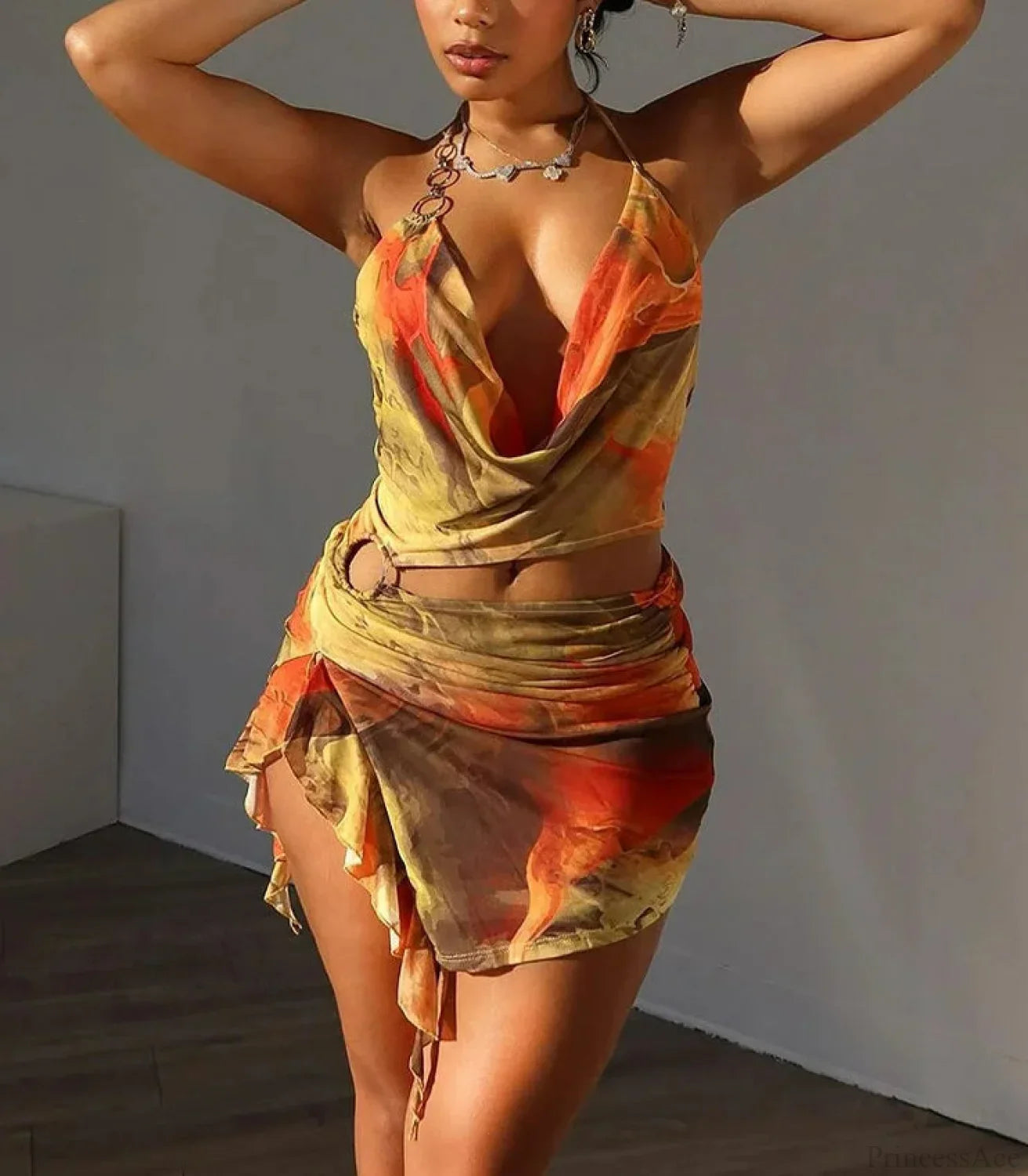 Cutout Hollow-Out Mini Dress image 3