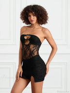 Cutout Sheer Lace Mini Dress image 5