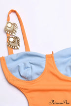 Cutout Slit Back Cami Mini Dress with Contrast image 10