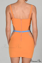 Cutout Slit Back Cami Mini Dress with Contrast image 9