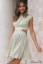Cutout Waist Stylish Vacation Mini Dress image 1