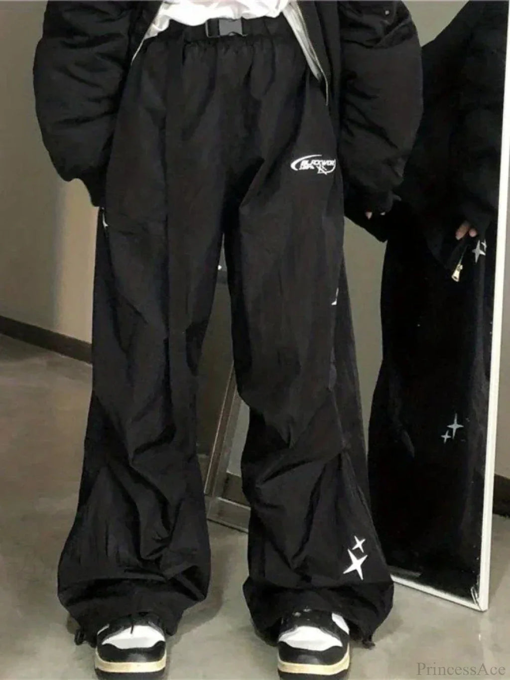 Cyber Y2K Parachute Baggy Pants image 3