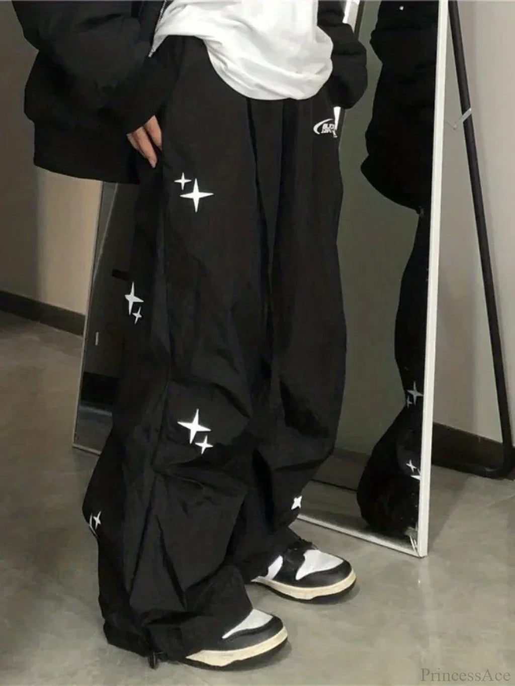 Cyber Y2K Parachute Baggy Pants image 2