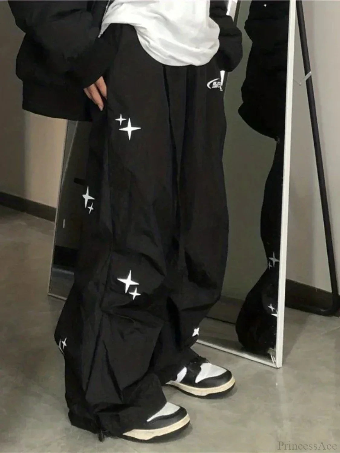 Cyber Y2K Parachute Baggy Pants image 2