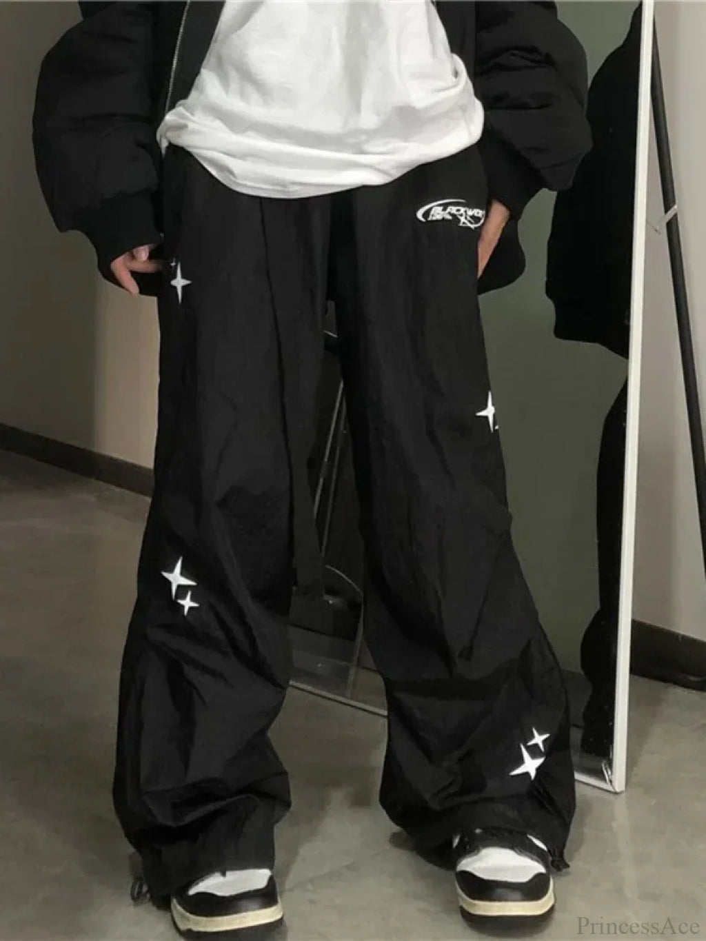 Cyber Y2K Parachute Baggy Pants image 5