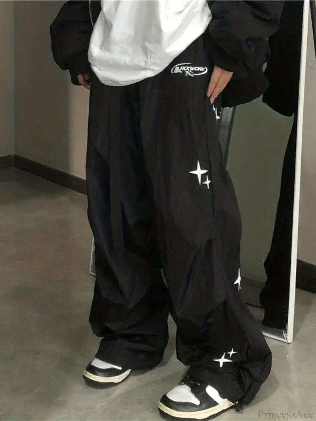 Cyber Y2K Parachute Baggy Pants image 6