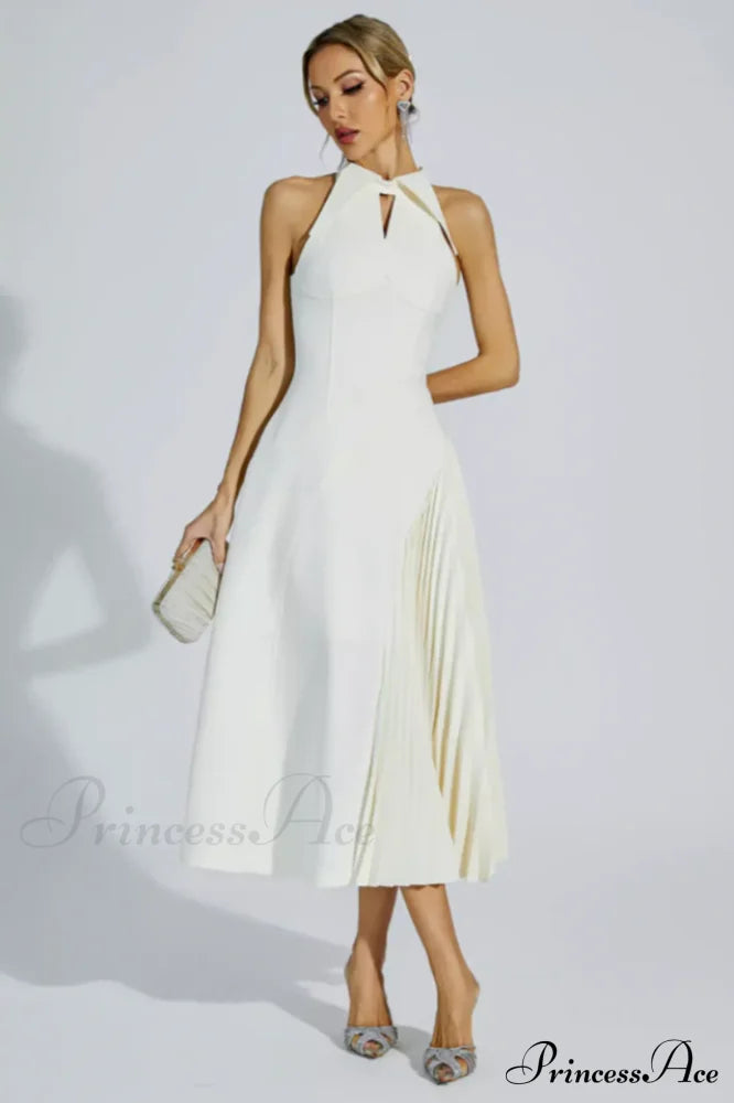 Cynthia Cream Stylish Midi Dress image 3