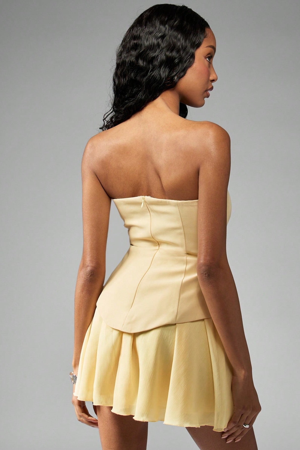 Bustier Peplum Waist Cocktail Dress image 3