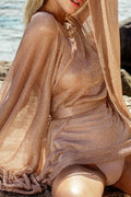 Stretch Mesh Long Beach Cover Up image 1