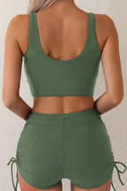 Vacation Style Cross Strap Bikini Two Piece Swim Set image 3
