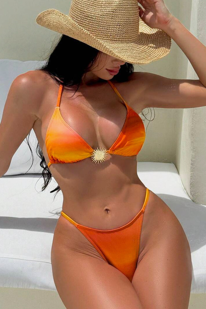 Gradient Halter Bikini Set image 2