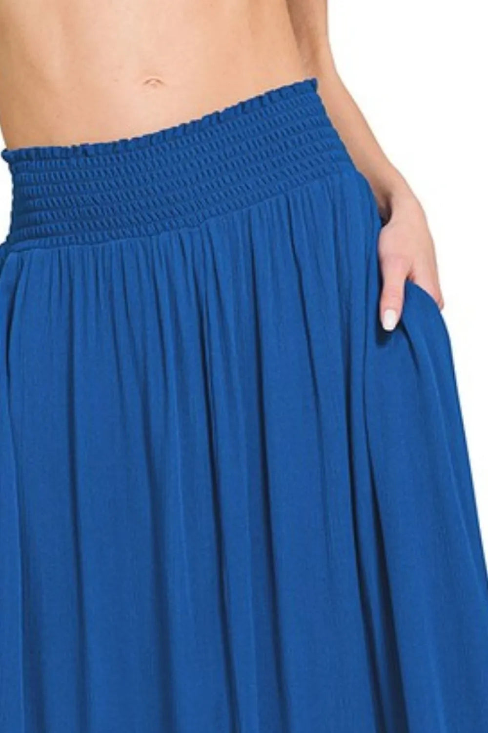 Violetta Maxi Skirt detail view styled for Avrienne